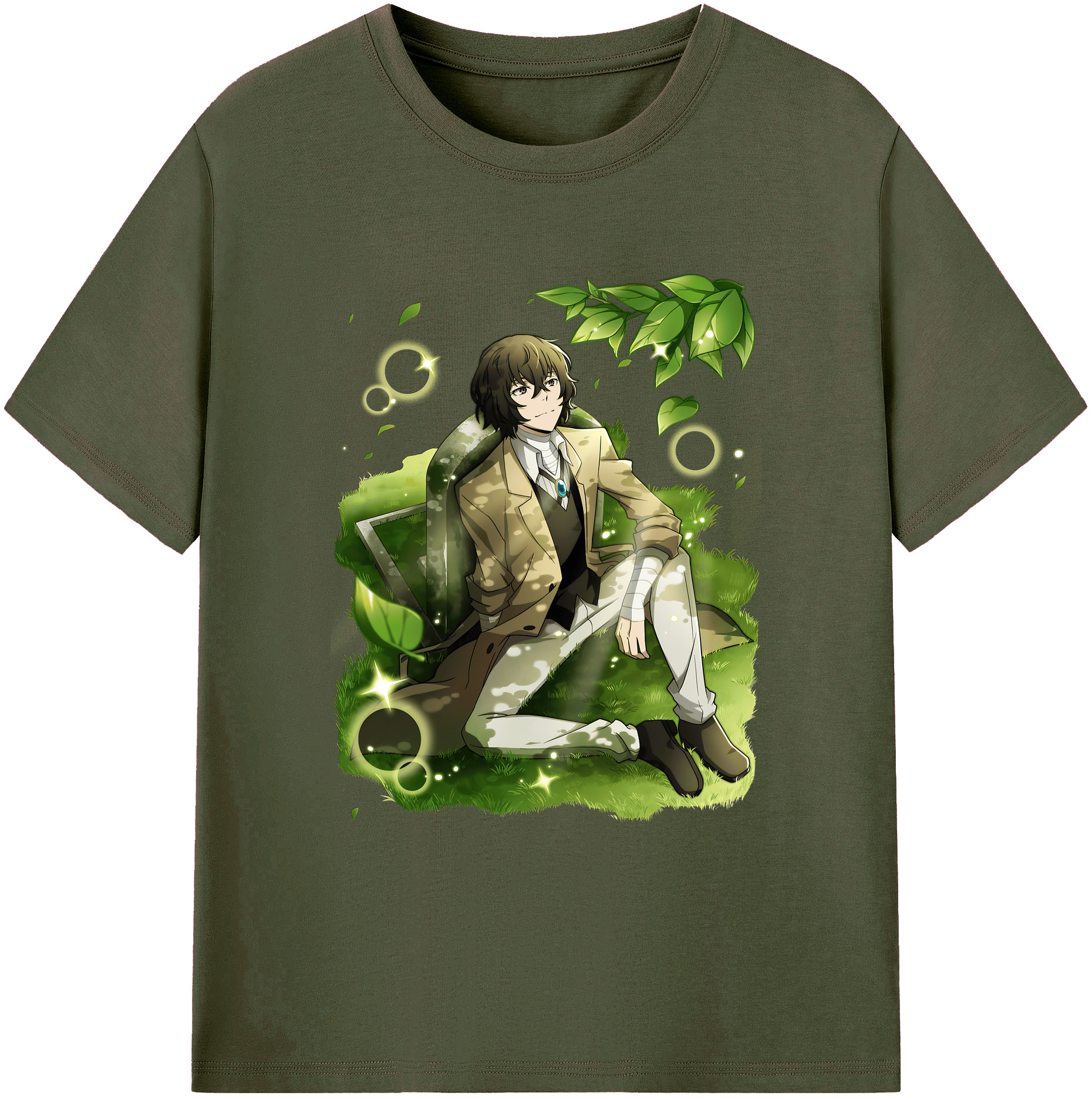 （画像用） 文豪ストレイドッグス Bungo Stray Dogs 綿100％ メンズ半袖Tシャツ｜肌触りやわらか＆通気性